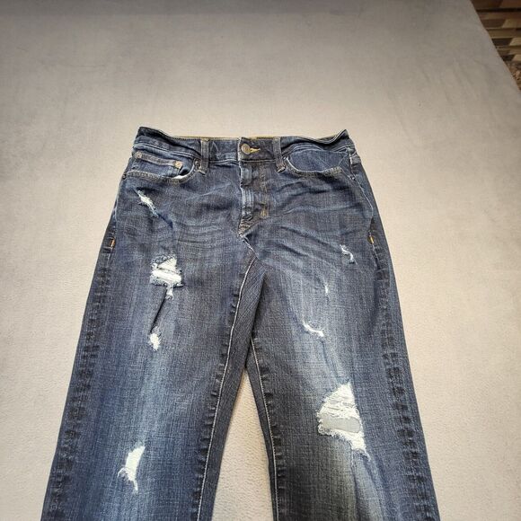 American Eagle Jeans Mens 30x33 Blue Slim Straight Stretch Distressed Denim - Picture 2 of 10